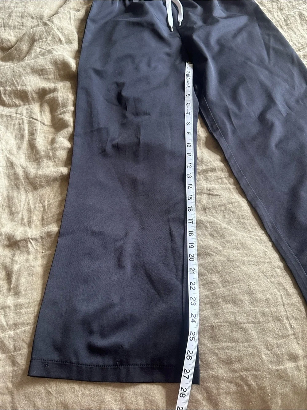 Women’s black Drawstring Wide-Leg Pants